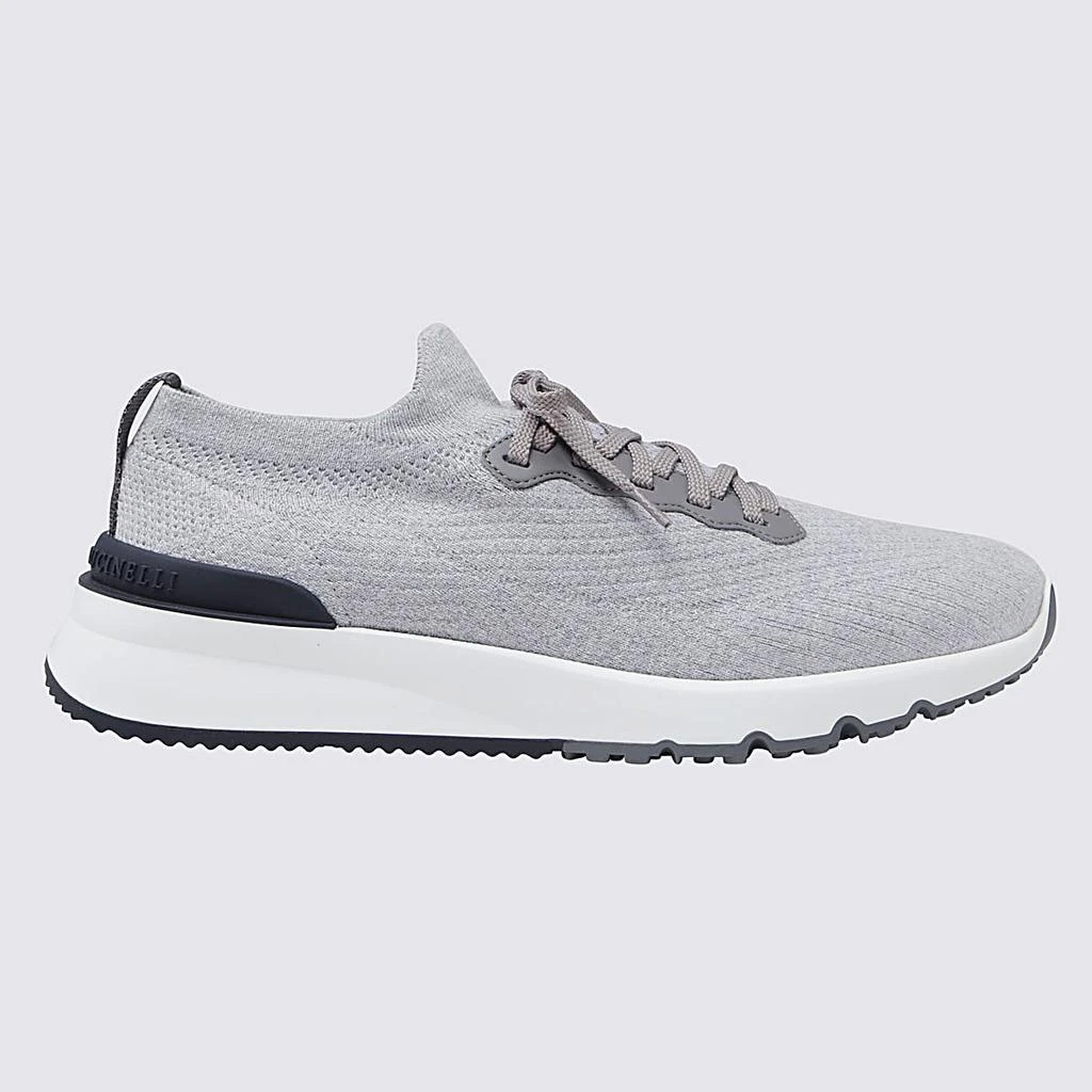 商品Brunello Cucinelli|GREY COTTON SNEAKERS,价格¥3754,第1张图片