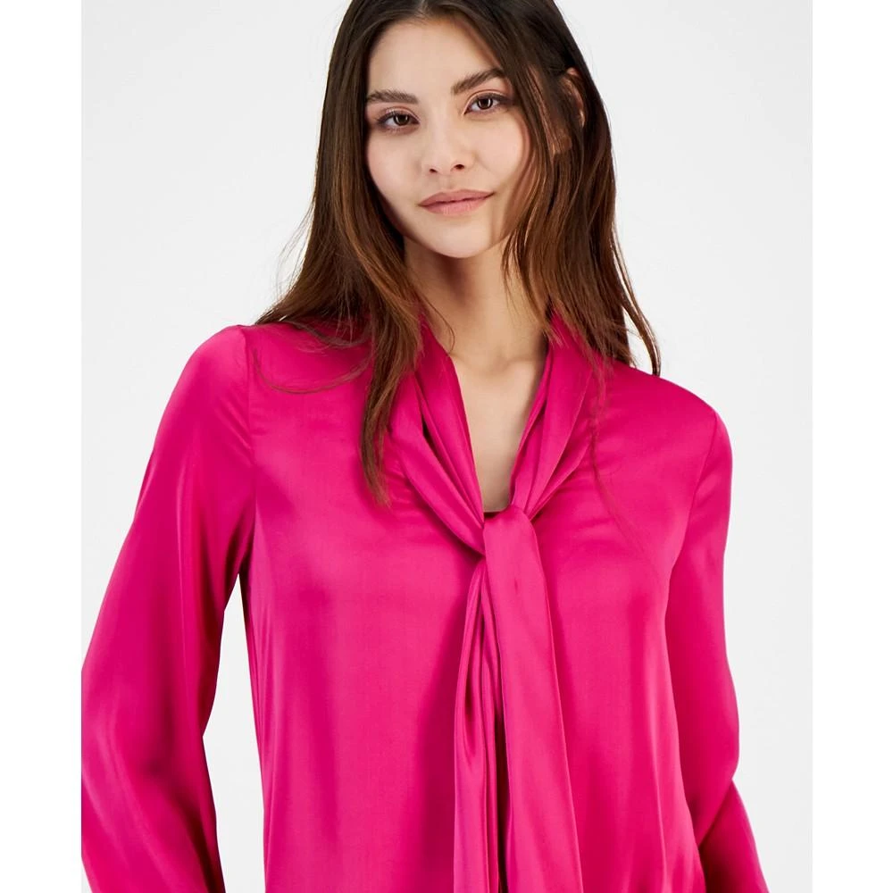 商品Bar III|Women's Bow-Tie Long-Sleeve Blouse, Created for Macy's,价格¥205,第4张图片详细描述