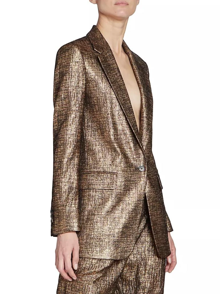 商品Dries Van Noten|Blanchet Metallic Single-Breasted Jacket,价格¥5268,第4张图片详细描述