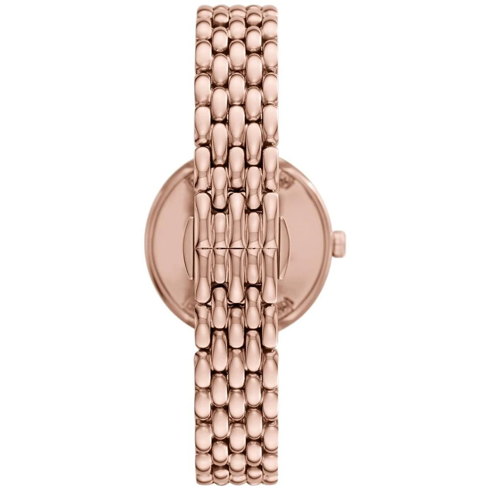 商品Emporio Armani|Women's Rose Gold Tone Stainless Steel Bracelet Watch 30mm,价格¥2582,第2张图片详细描述