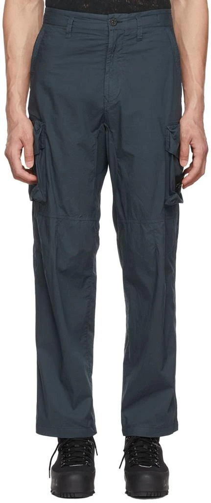 商品Stone Island|Blue Cotton Cargo Pants,价格¥1303,第1张图片