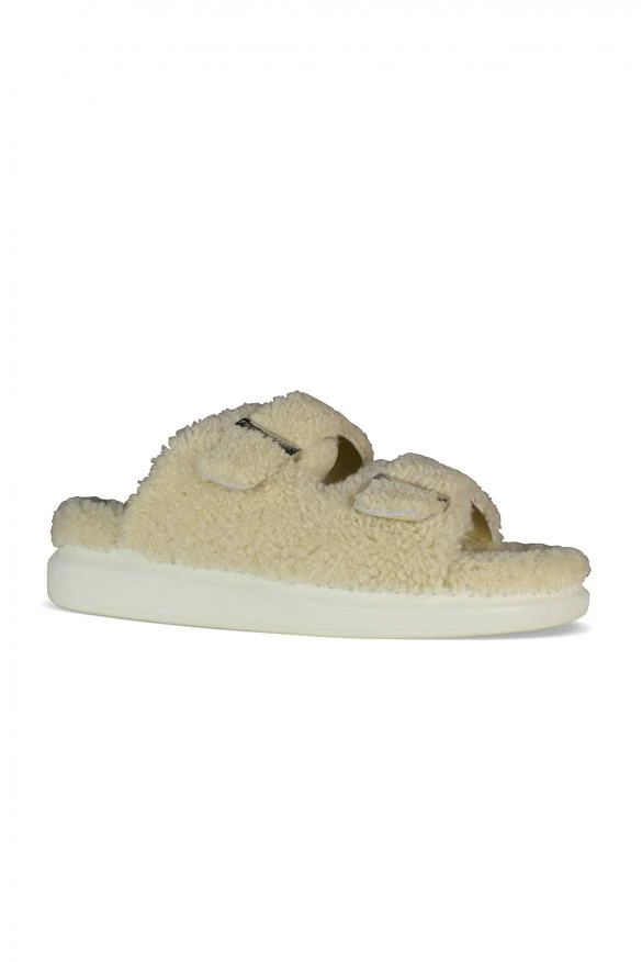 商品Alexander McQueen|Shearling-lined slides,价格¥3338,第2张图片详细描述