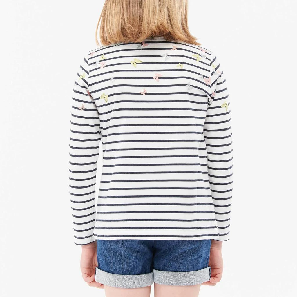 商品Barbour|Barbour Girls' Bradley Striped Top - Off White,价格¥99,第4张图片详细描述
