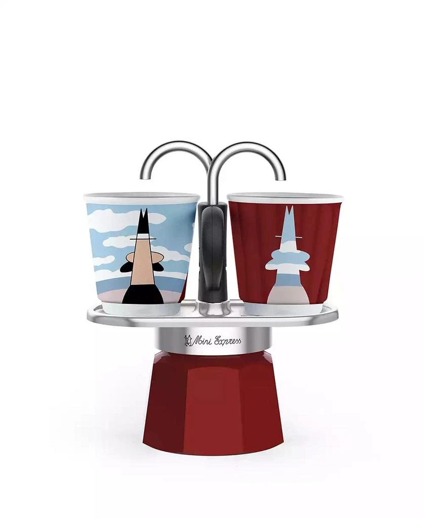商品Bialetti|Set Mini Express "R" Magritte Plus 2 Bicc. 2.8 OZ Coffeemaker,价格¥408,第1张图片