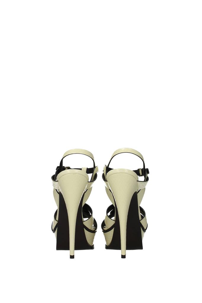 Sandals Leather Snake Beige Cream商品第5张图片规格展示