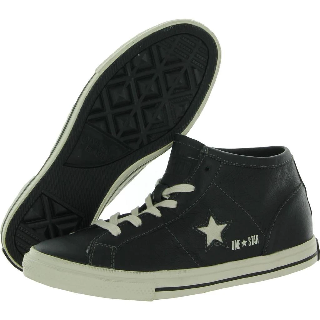 商品Converse|Converse Mens Leather Mid Top Casual and Fashion Sneakers,价格¥167,第3张图片详细描述