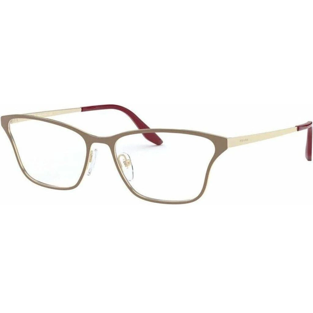 商品Prada|Prada Women's Eyeglasses - Top Beige Pale Gold Square Frame | PRADA 0PR60XV 5541O153,价格¥738,第1张图片