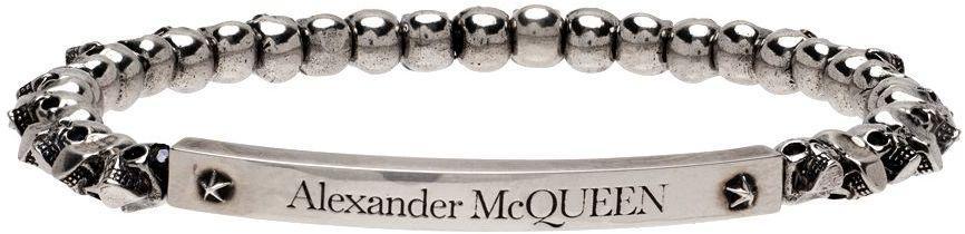 商品Alexander McQueen|Silver Mini Skull Bracelet,价格¥2825,第1张图片