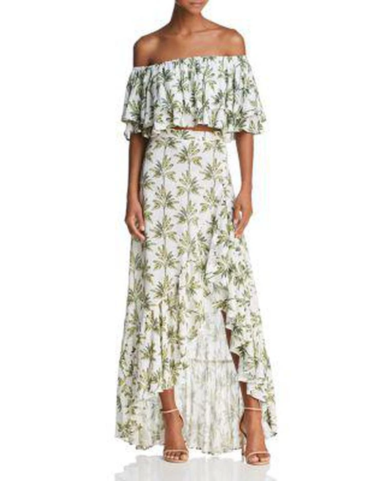 商品Show Me Your Mumu|Hayworth Off-the-Shoulder Ruffled Crop Top - 100% Exclusive,价格¥689,第2张图片详细描述