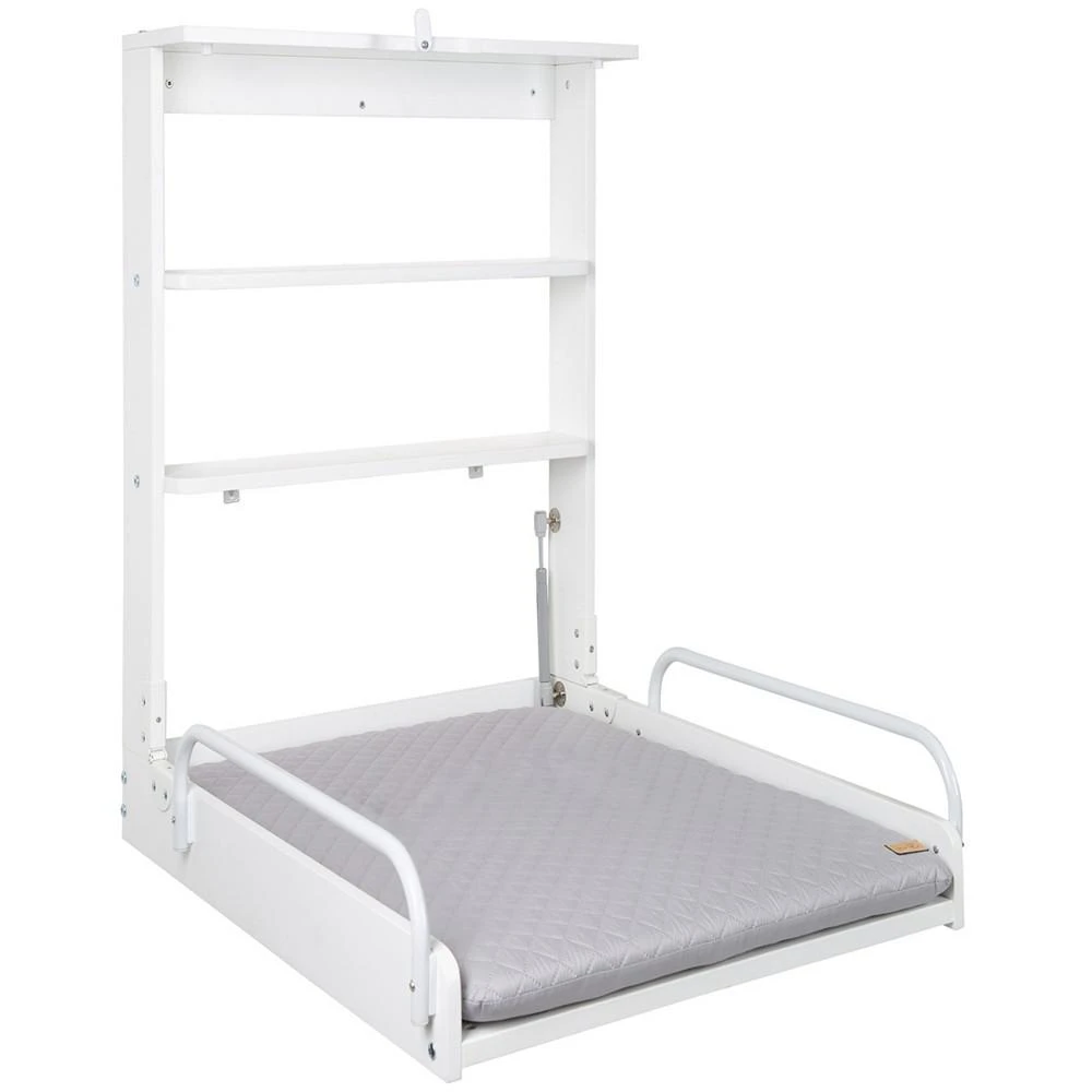 商品Roba-Kids|Wall Mounted Foldable Baby Changing Table with Changing Pad Shelves, Birth Up to 33 lbs,价格¥1117,第1张图片