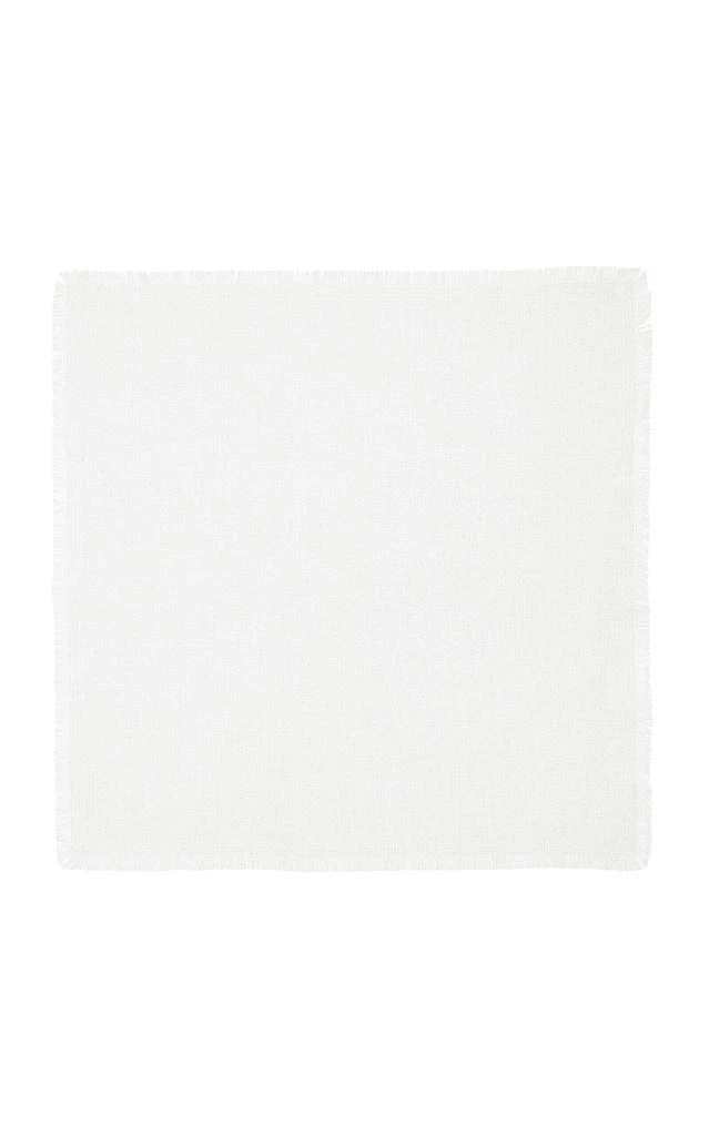 商品Jenni Kayne|Jenni Kayne - Frayed Linen Napkin - White - Moda Operandi,价格¥150,第1张图片