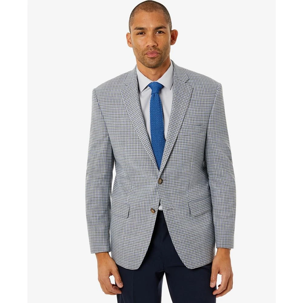 商品Ralph Lauren|Men's UltraFlex Grey & Blue Check Blazer,价格¥738,第1张图片