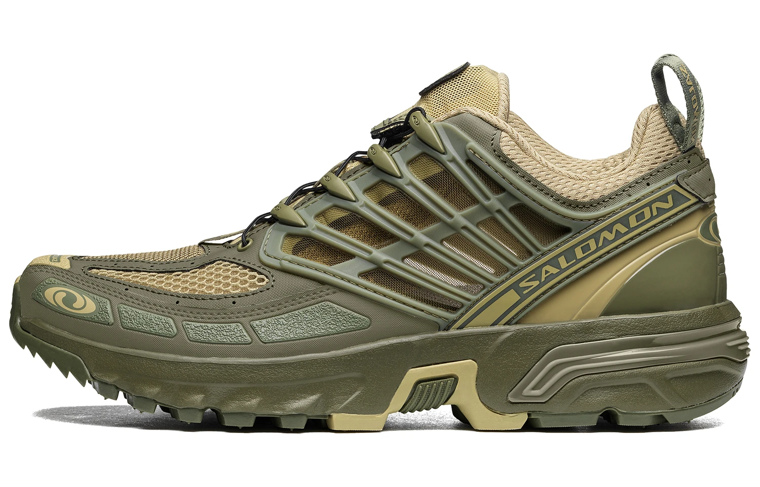 商品[国内直发] Salomon|萨洛蒙 ACS Pro Advanced advanced 透气舒适时尚潮流 网布减震防滑耐磨 低帮 休闲跑步鞋 男女同款 灰绿色,价格¥1329,第1张图片