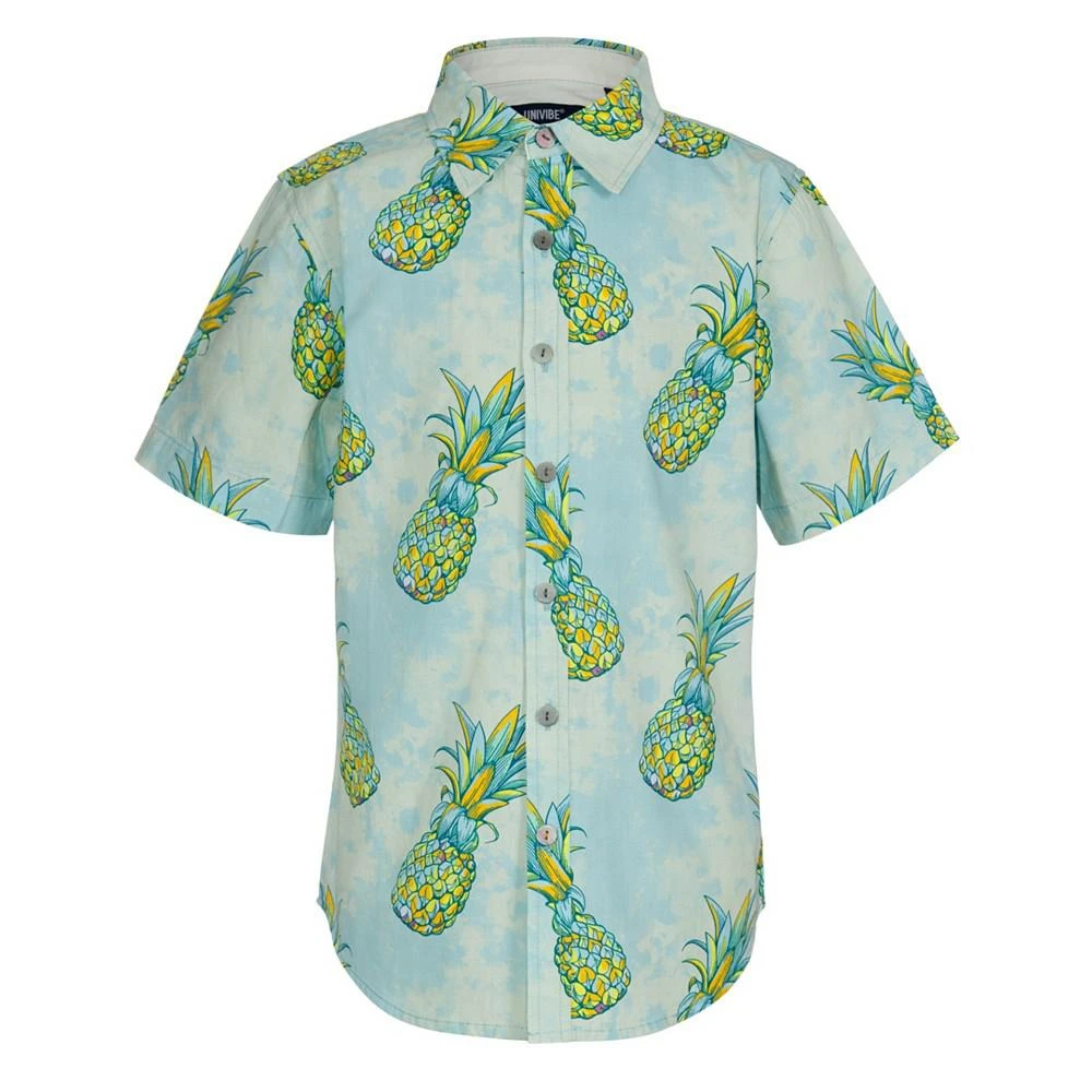 商品Univibe|Big Boys Pineapple Blend Print Woven Shirt,价格¥77,第1张图片