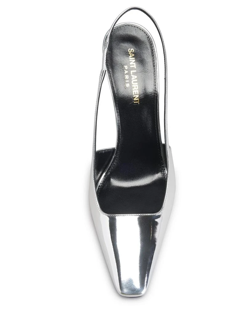 商品Yves Saint Laurent|Blade Metallic Slingback Pumps,价格¥8108,第5张图片详细描述
