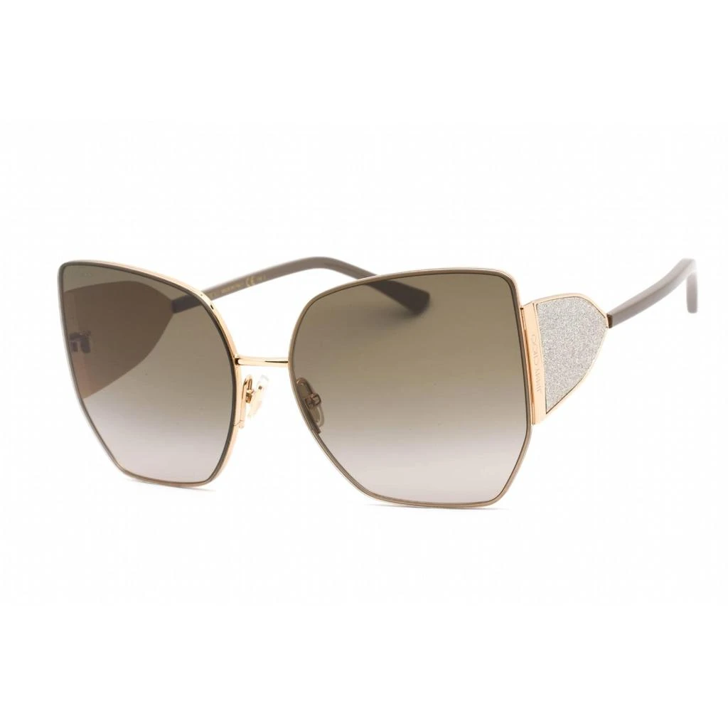 商品Jimmy Choo|Jimmy Choo Women's Sunglasses - Full Rim Gold Metal Cat Eye Frame | River/S 763/HA,价格¥509,第1张图片