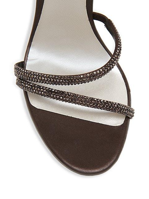 Crystal-Embellished Leather Wrap Sandals商品第4张图片规格展示