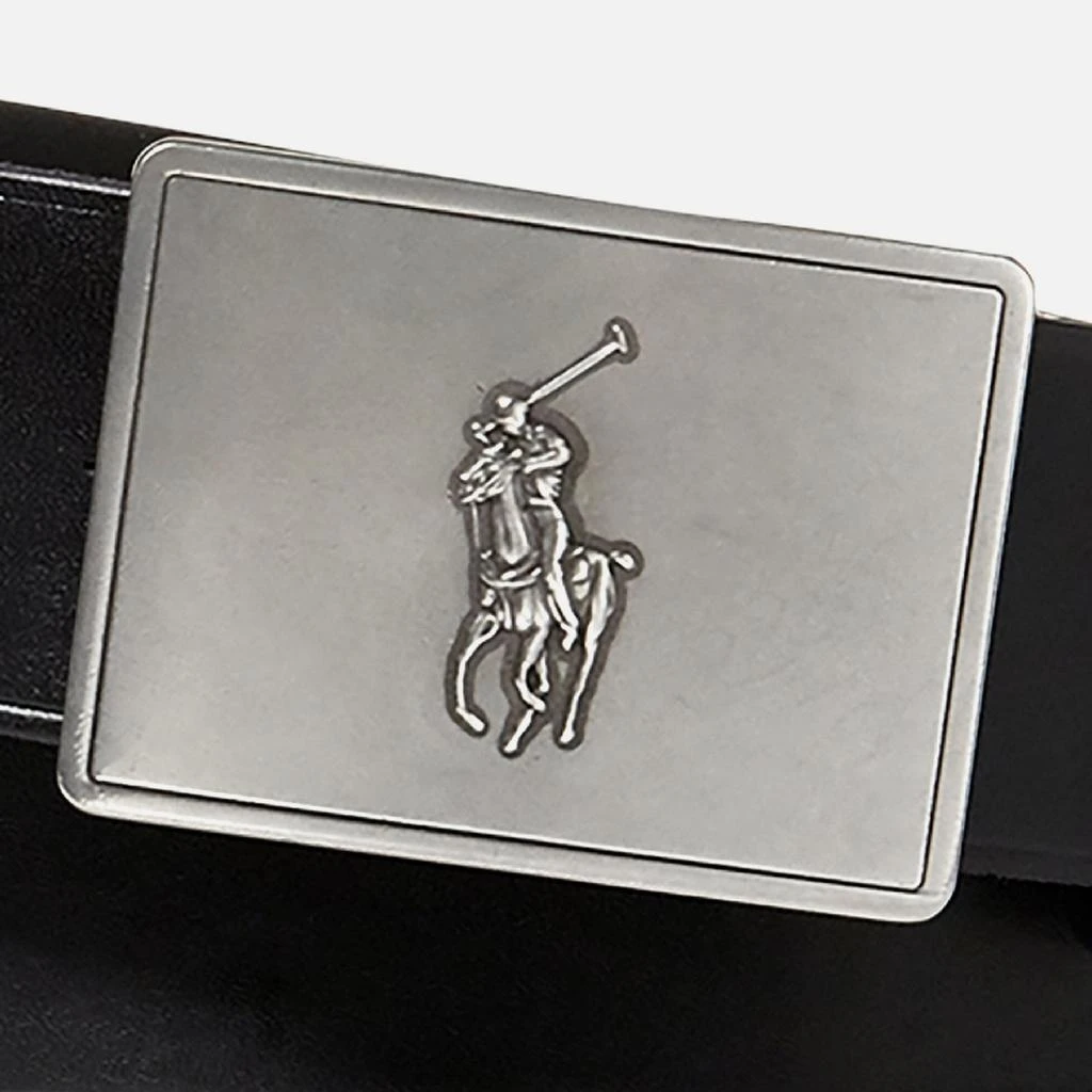 商品Ralph Lauren|Polo Ralph Lauren Men's Plaque Belt - Black,价格¥1080,第2张图片详细描述