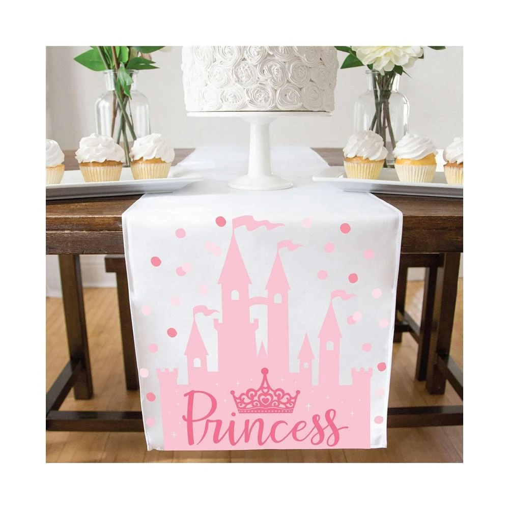 商品Big Dot of Happiness|Little Princess Crown - Pink Princess Baby Shower or Birthday Party Dining Table Decor - Cloth Table Runner - 13 x 70 in,价格¥201,第3张图片详细描述