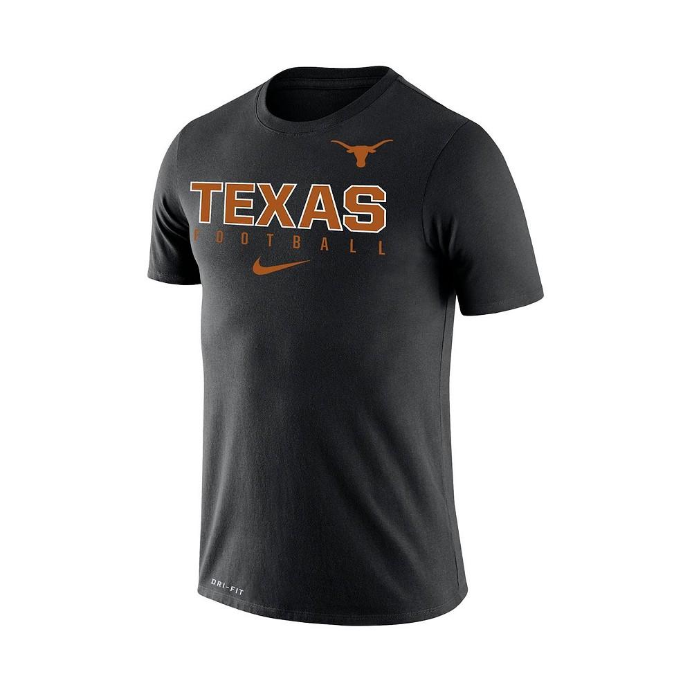 Men's Black Texas Longhorns Football Practice Legend Performance T-shirt商品第3张图片规格展示