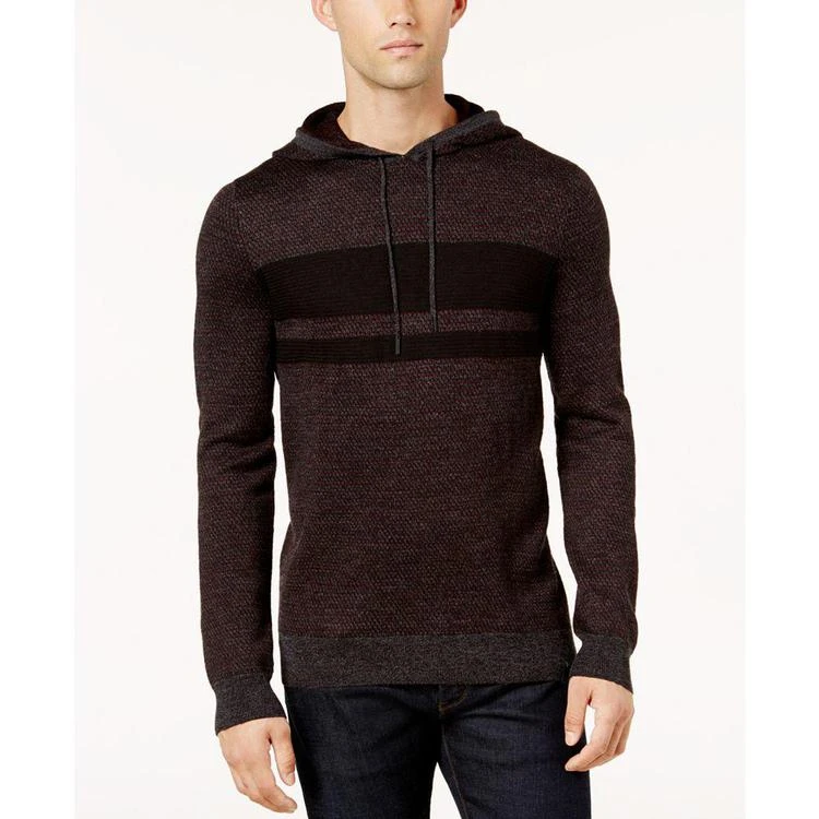 商品Calvin Klein|Men's Merino Chest Stripe Hooded Sweater, Created for Macy's,价格¥315,第2张图片详细描述