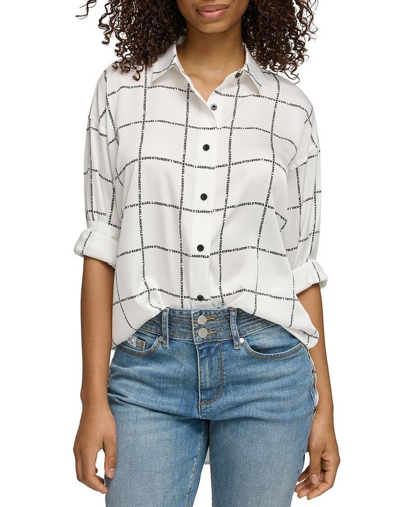 商品Karl Lagerfeld Paris|Long Sleeve Shirt,价格¥522,第1张图片