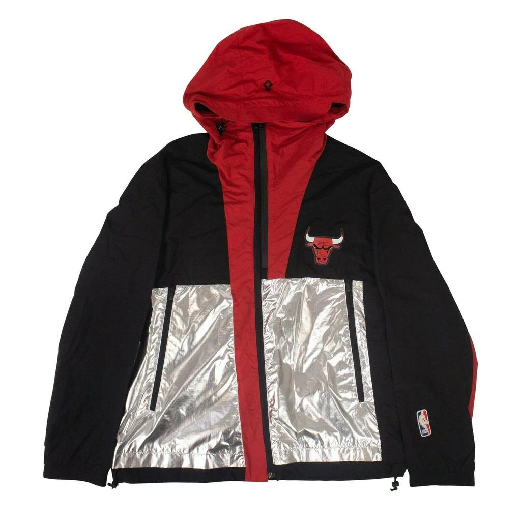 商品Marcelo Burlon|MARCELO BURLON x NBA Bulls Windbreaker Jacket - Black,价格¥898,第1张图片