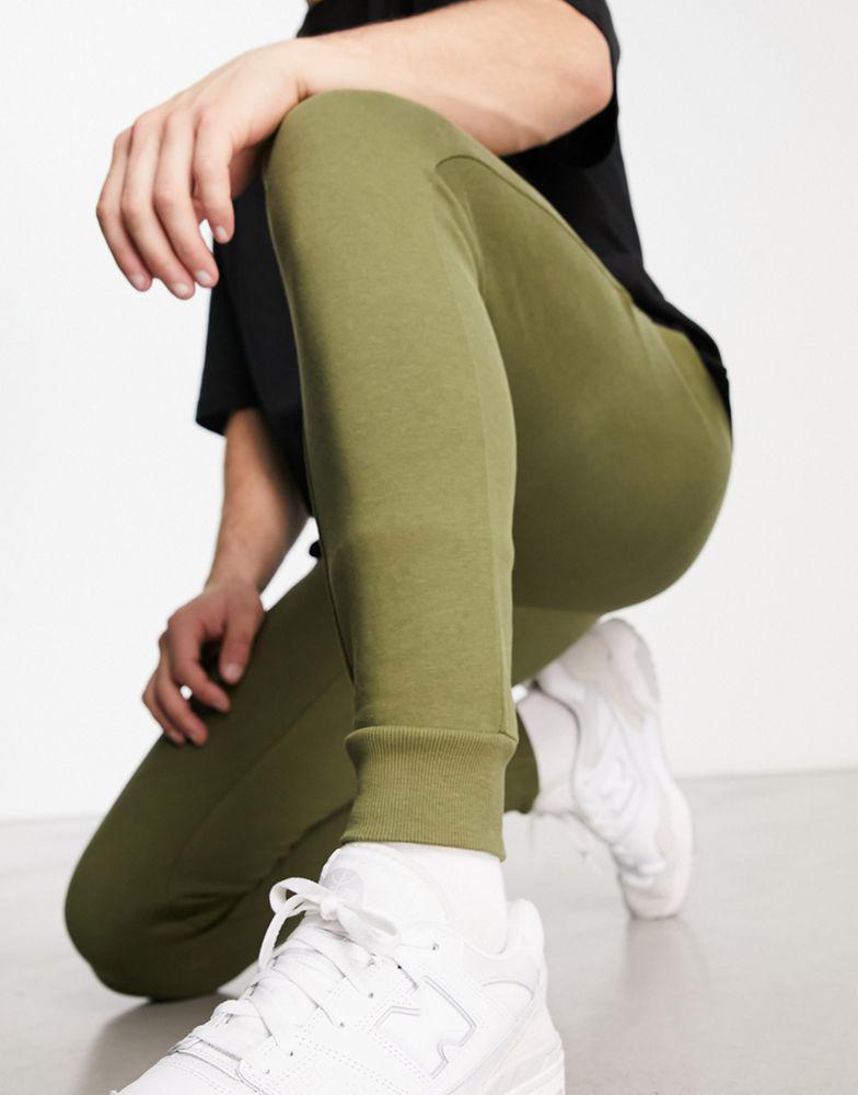 ASOS DESIGN skinny joggers in green商品第4张图片规格展示