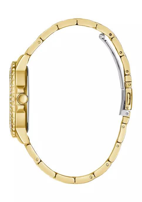 商品GUESS|Gold Tone Stainless Steel Watch,价格¥1114,第4张图片详细描述