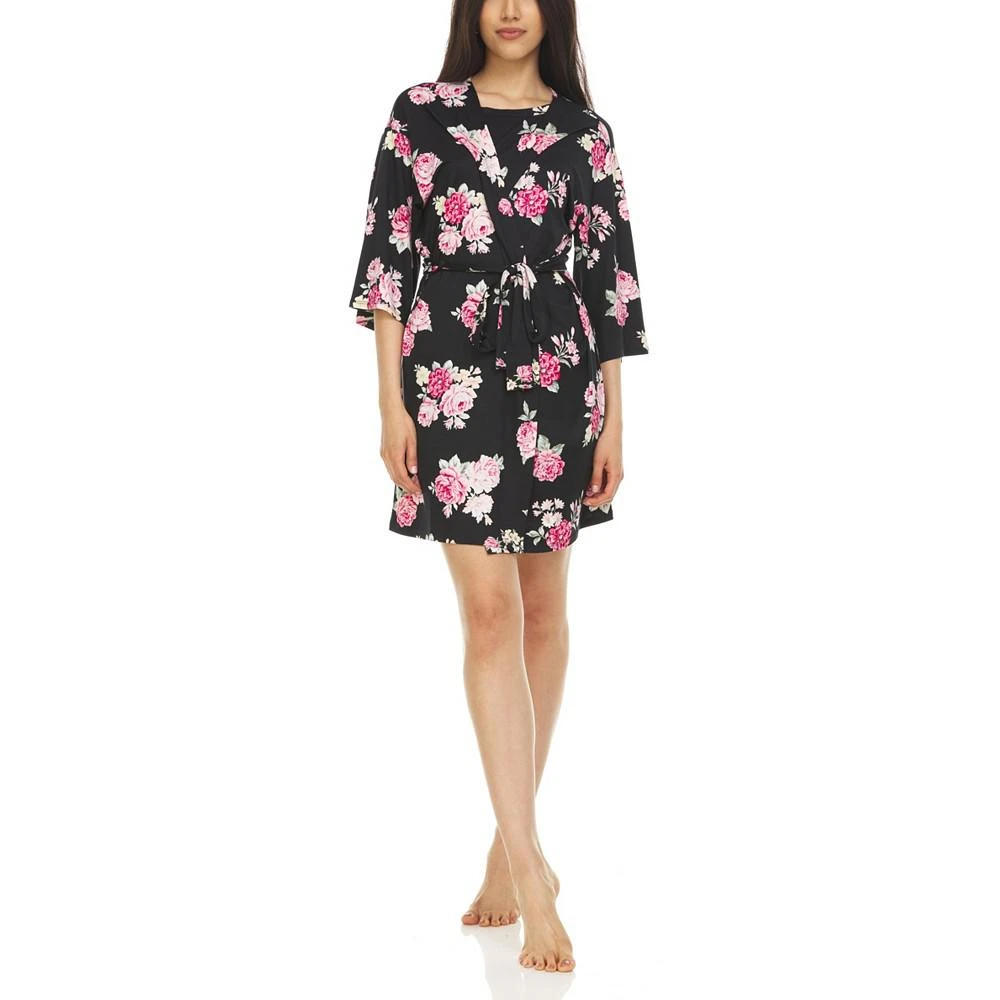 Women's Georgie Robe, Top and Shorts Travel 3 Piece Set 商品