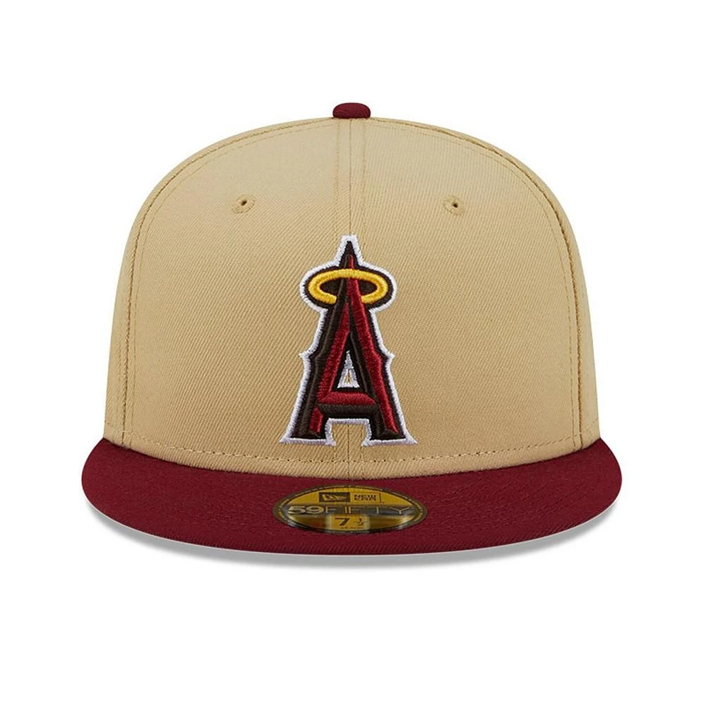 商品New Era|Men's Vegas Gold, Cardinal Los Angeles Angels 59FIFTY Fitted Hat,价格¥327,第3张图片详细描述