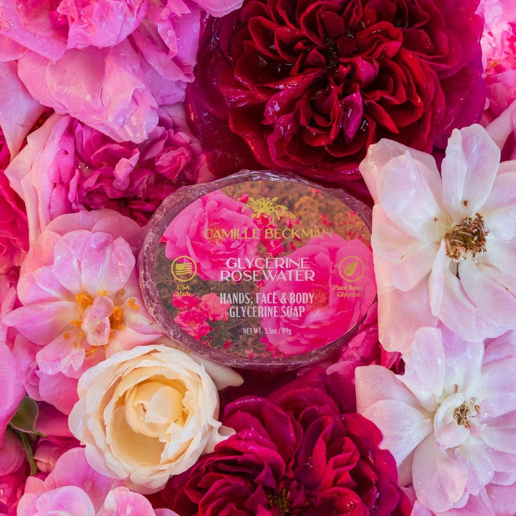 商品Camille Beckman|Glycerine Bar Soap Glycerine Rosewater 3.5oz,价格¥38,第2张图片详细描述