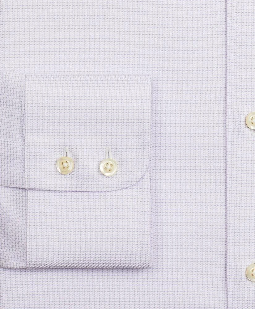 商品Brooks Brothers|Stretch Madison Relaxed-Fit Dress Shirt, Non-Iron Twill Button-Down Collar Micro-Check,价格¥391,第3张图片详细描述