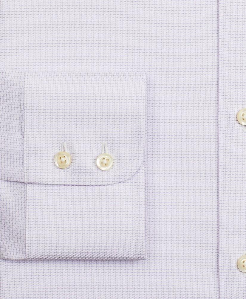 商品Brooks Brothers|Stretch Regent Regular-Fit Dress Shirt, Non-Iron Twill Button-Down Collar Micro-Check,价格¥450,第3张图片详细描述