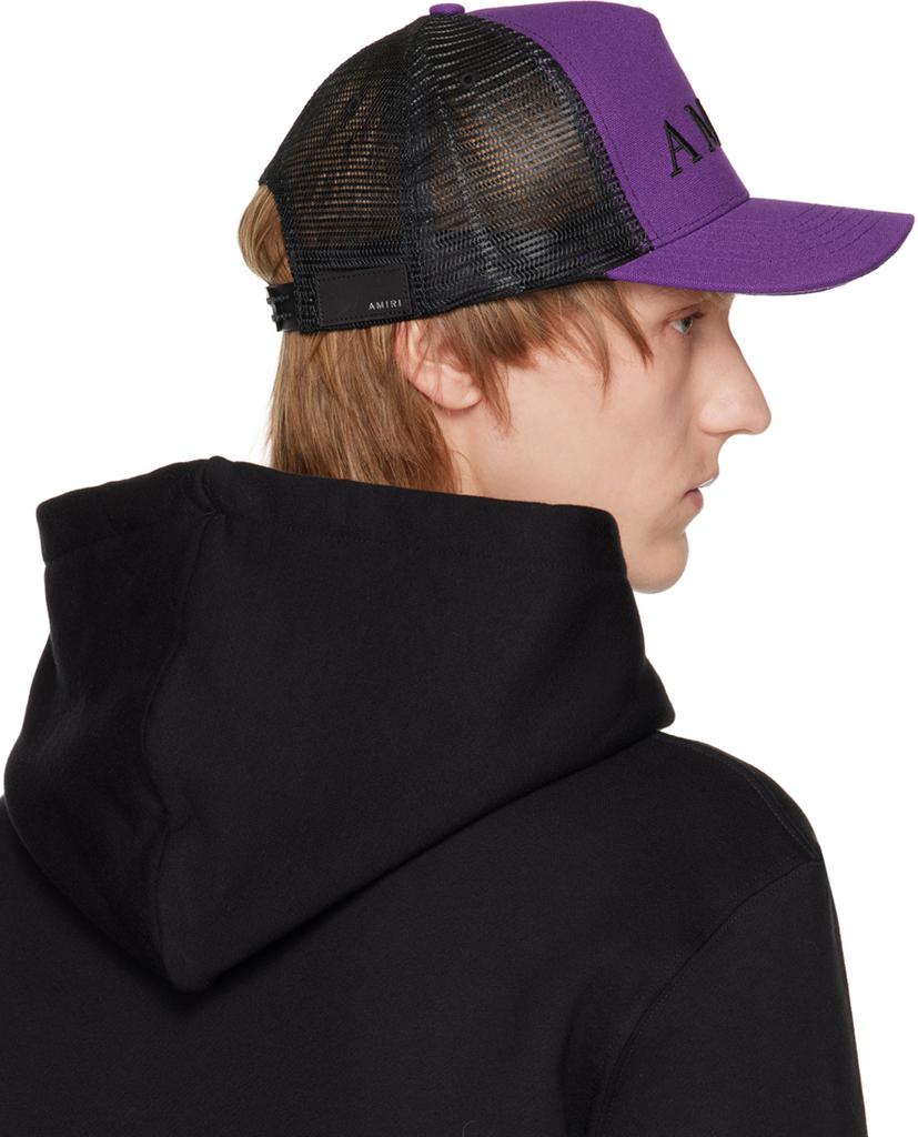 Purple & Black Emrboidered Trucker Cap商品第3张图片规格展示