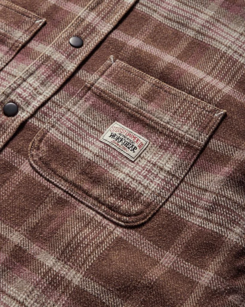 商品STUSSY|Heavy Washed Plaid Shirt Brown,价格¥1322,第4张图片详细描述