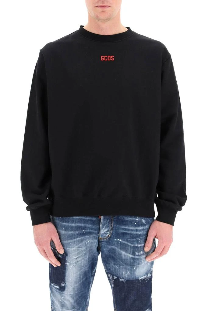 商品GCDS|Gcds Crew Neck Sweatshirt With Rubberized Logo,价格¥863,第2张图片详细描述