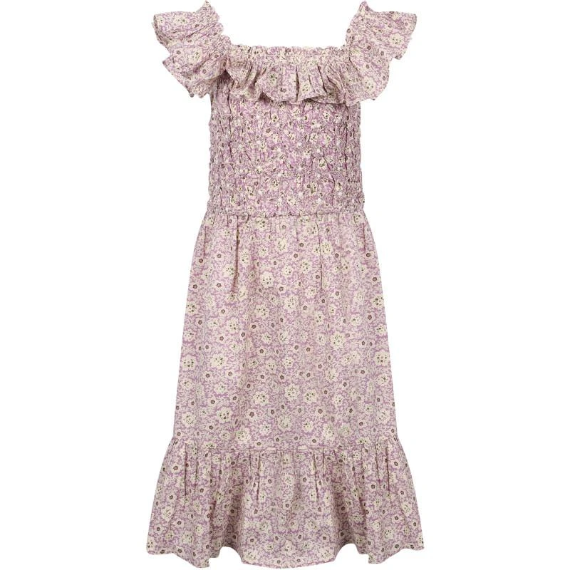 商品Sea|Floral print ruffled long dress in lilac,价格¥1283,第1张图片