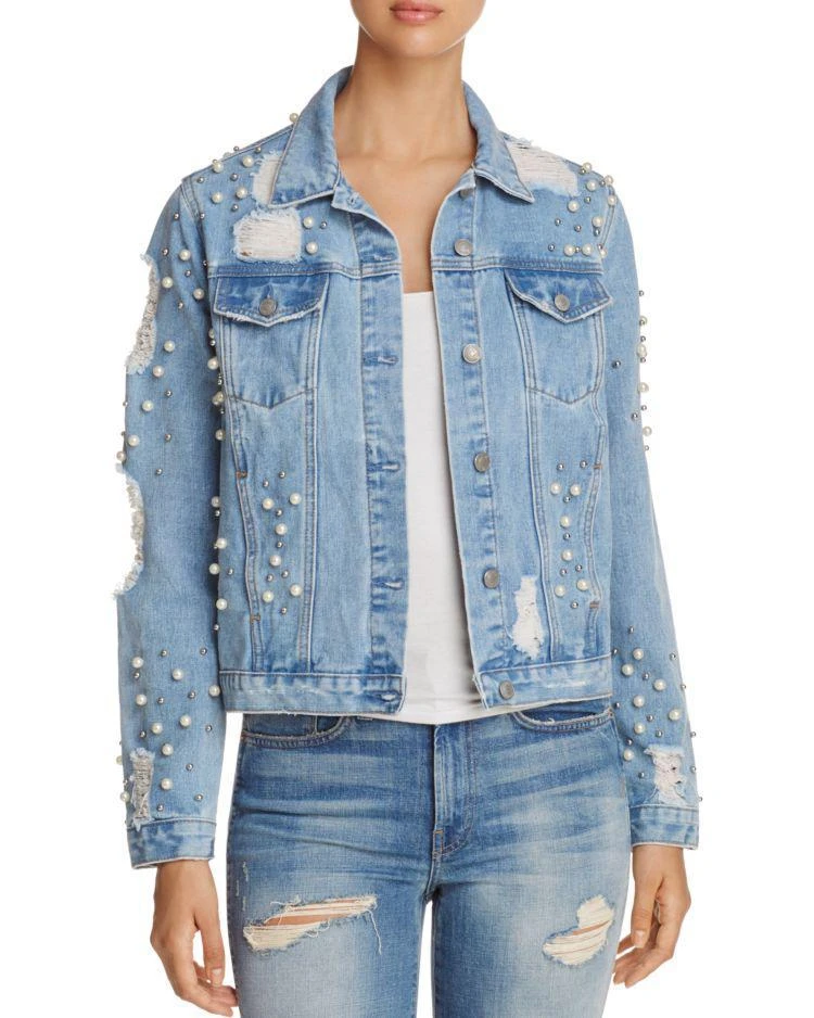 商品Glamorous|Embellished Denim Jacket,价格¥966,第1张图片