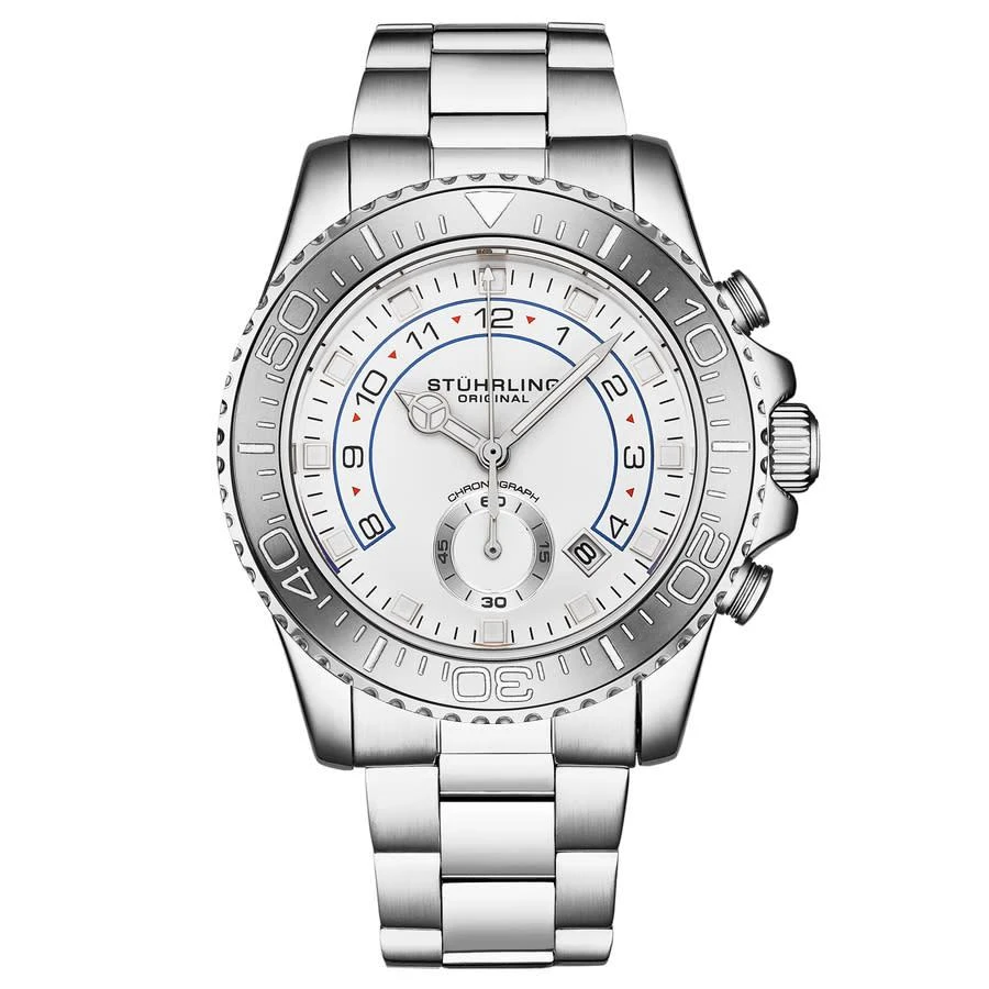 商品Stuhrling Original|Aquadiver Quartz White Dial Men's Watch M16749,价格¥856,第1张图片