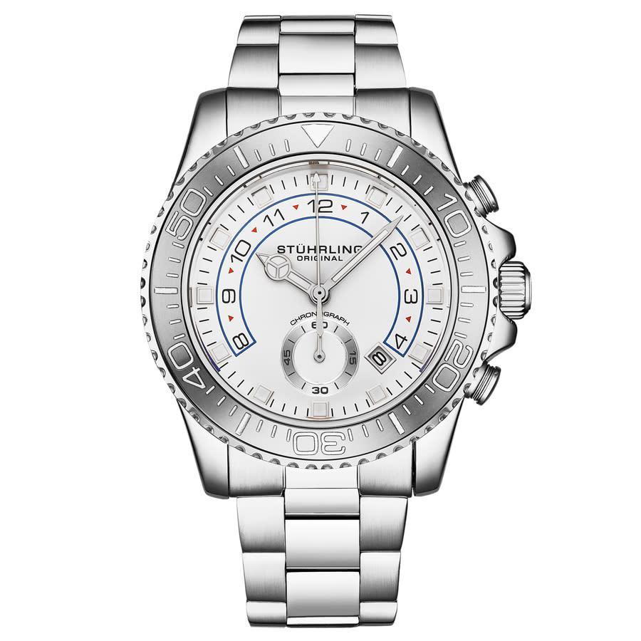 商品Stuhrling Original|Aquadiver Quartz White Dial Mens Watch M16749,价格¥849,第1张图片