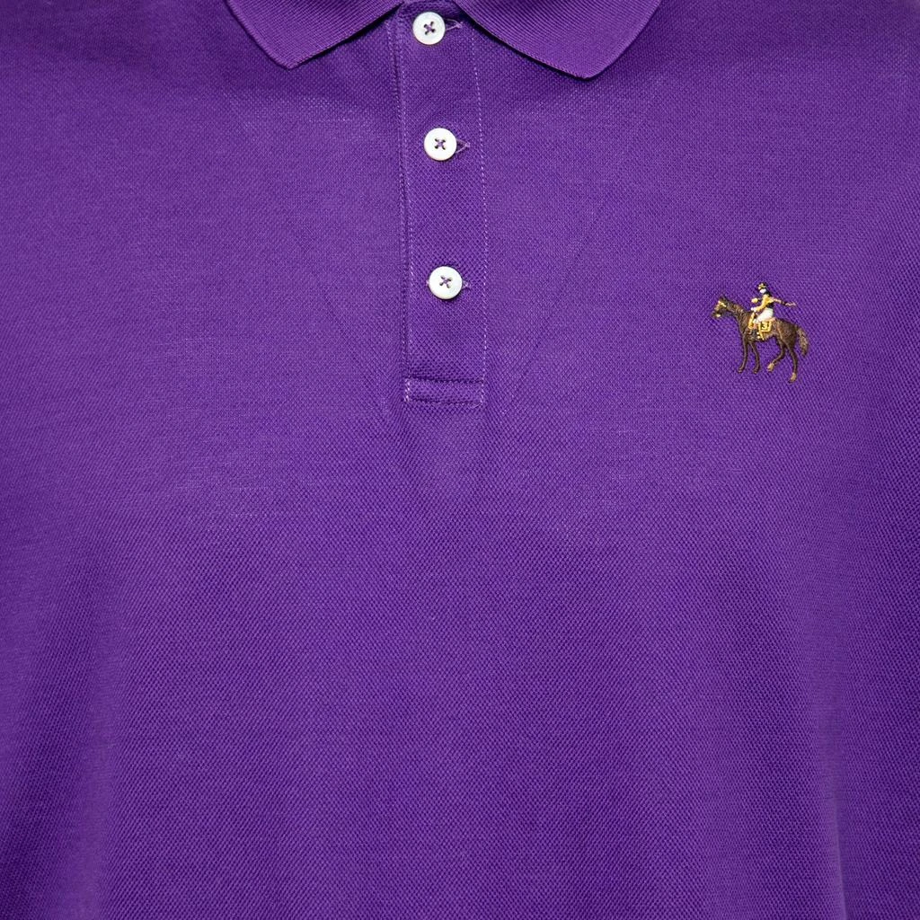 商品[二手商品] Ralph Lauren|Ralph Lauren Purple Cotton Pique Short Sleeve Polo T-Shirt XXL,价格¥808,第4张图片详细描述