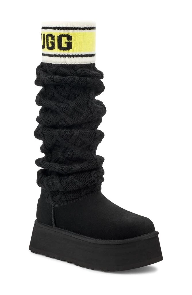 商品UGG|Letter Tall 女款 黑黄 靴子 UGG  1144044,价格¥1139,第1张图片详细描述