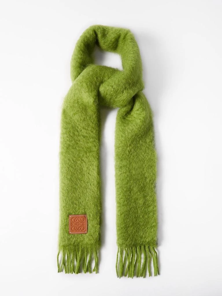 商品Loewe|Anagram-patch fringed mohair-blend scarf,价格¥2265,第1张图片