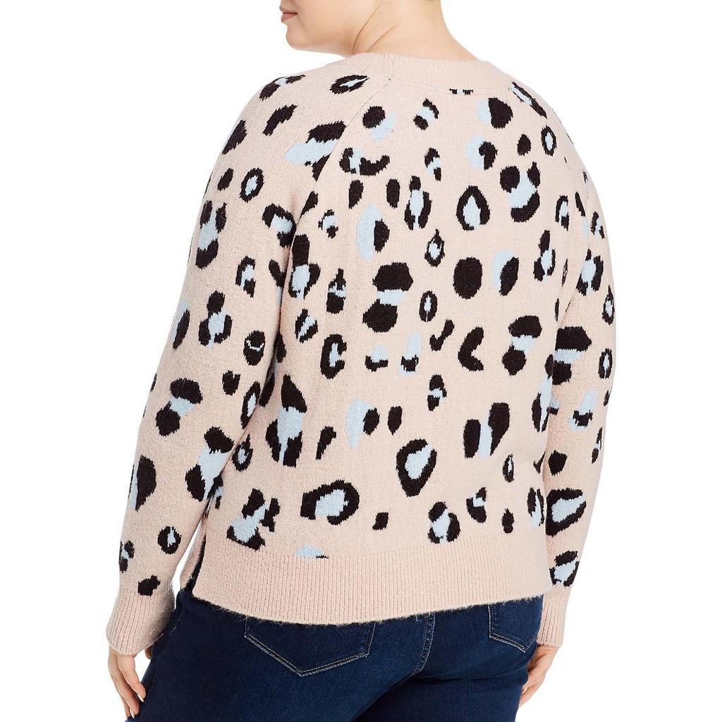商品AQUA|Aqua Womens Plus Animal Print Pullover Sweater,价格¥74,第4张图片详细描述