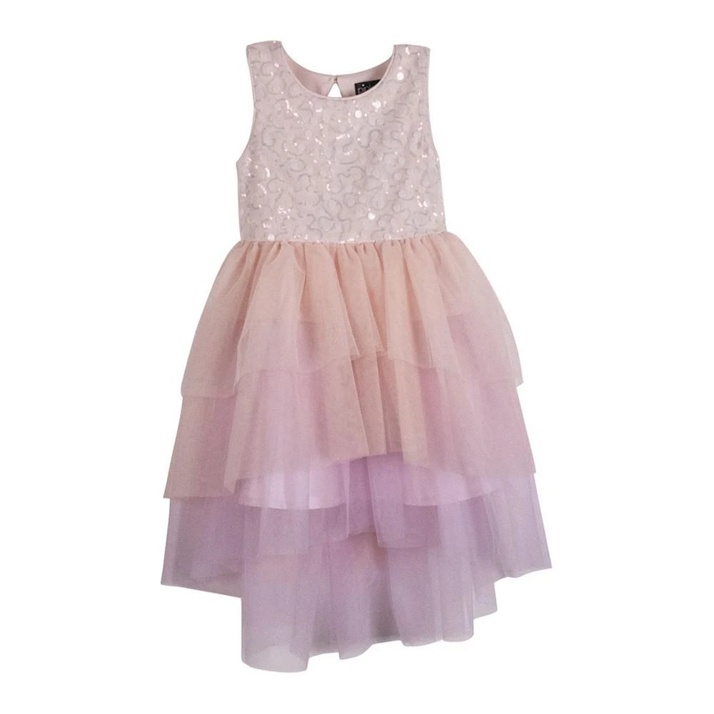 商品Pink & Violet|Toddler Sequins Bodice and Multi Tiered Dress,价格¥225,第1张图片