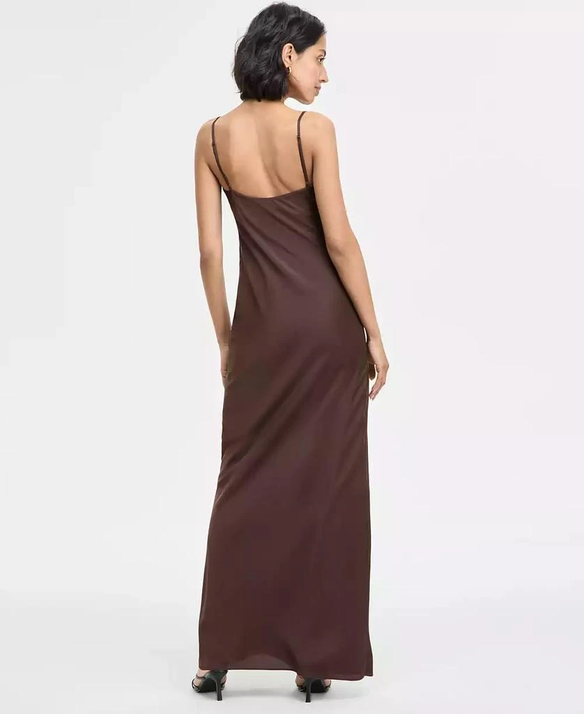 商品SENI & CADE|Juniors' Pintuck Satin Sleeveless Column Gown,价格¥468,第2张图片详细描述