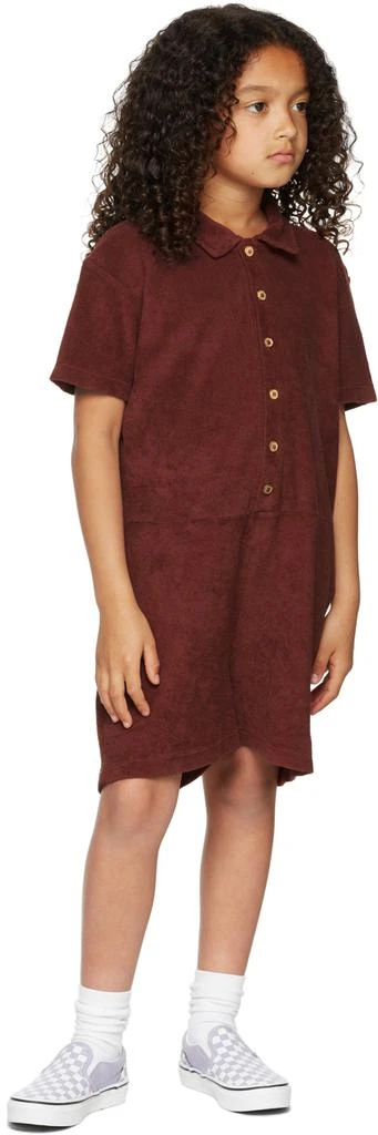 商品Daily Brat|Kids Burgundy Fizzy Towel Jumpsuit,价格¥134,第4张图片详细描述