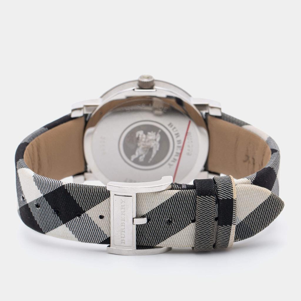 Burberry Silver Stainless Steel Heritage Nova Check BU1378 Women's Wristwatch 38 mm商品第5张图片规格展示