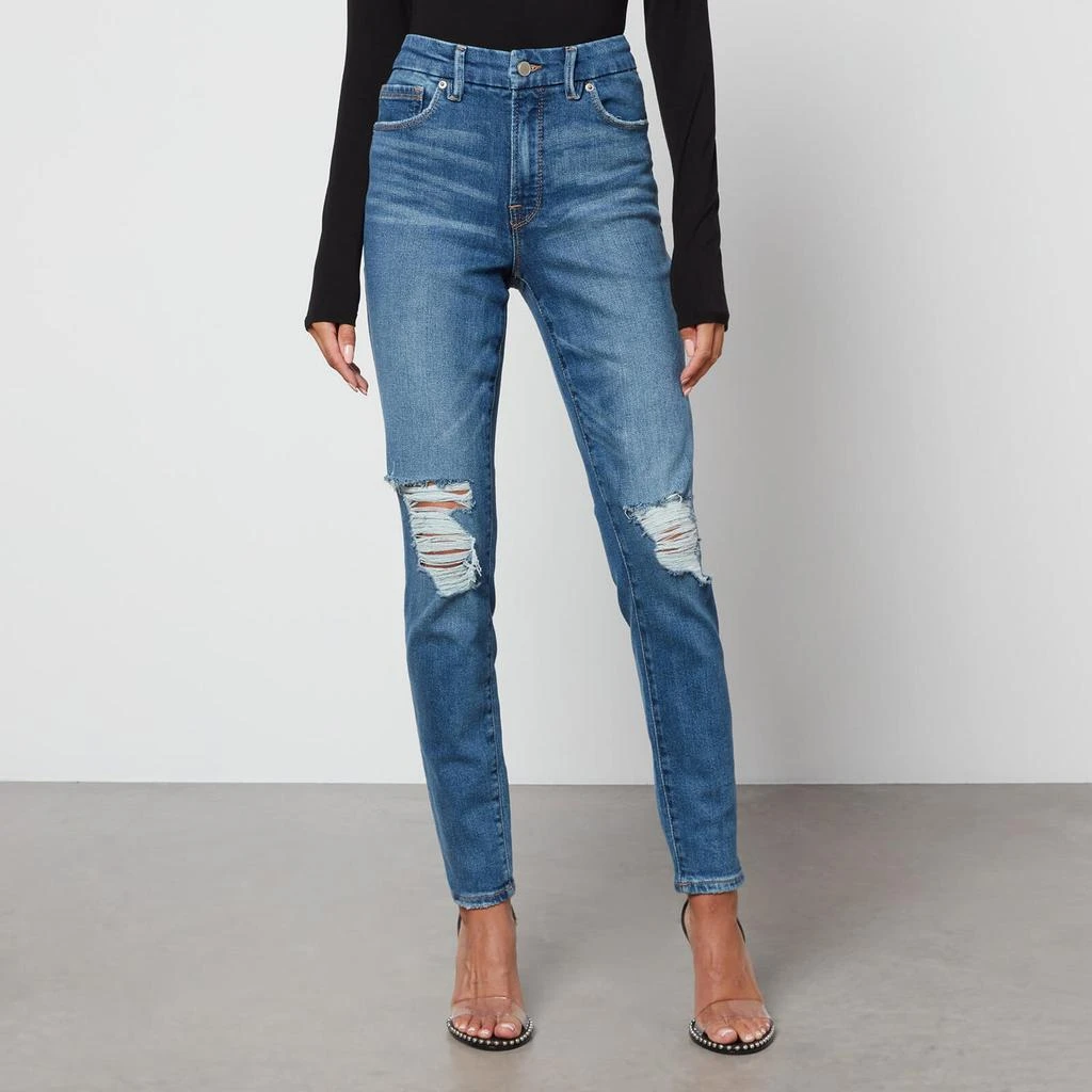 商品Good American|Good American Good Legs Stretch-Denim Slim-Leg Jeans,价格¥317,第1张图片